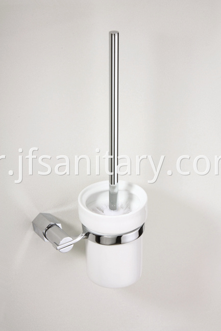 Toilet Brush Holder Ceramic Frosted Glass